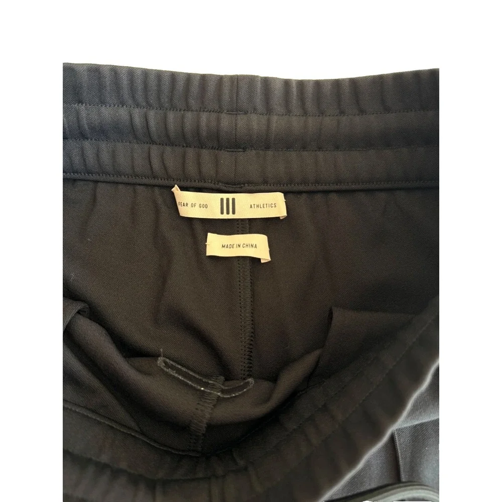 adidas Black Track Pants with White Side Stripes